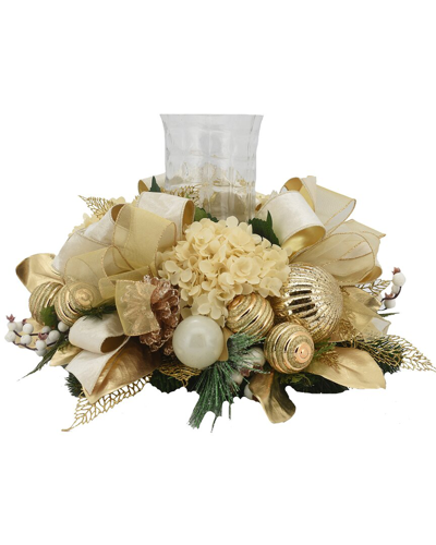 Shop Creative Displays Arrangement On Plate With Glass In Gold