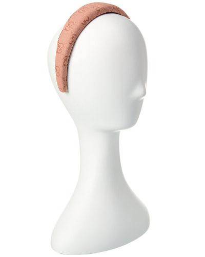 Shop Gucci Gg Canvas Headband In Pink