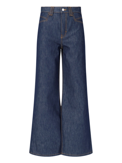 Shop Jeanerica Palazzo Jeans In Blue