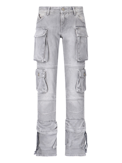 Shop Attico "essie" Jeans In Gray