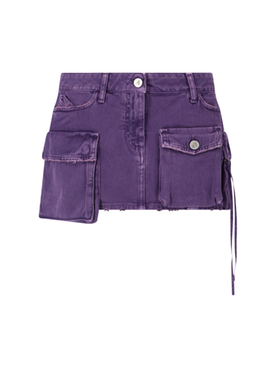 Shop Attico Mini Skirt "fay" In Purple