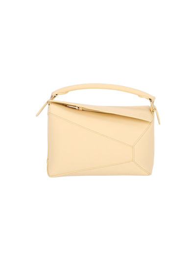 Shop Loewe Small Crossbody Bag "puzzle" In Yellow