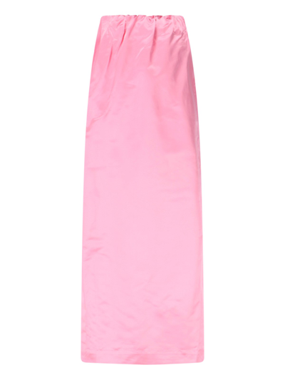 Shop Sa Su Phi Satin Skirt In Pink