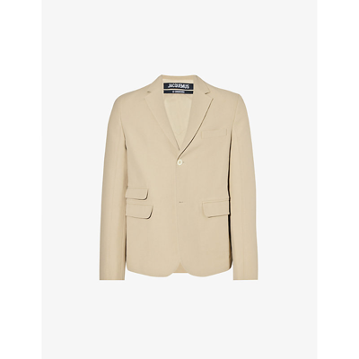 Shop Jacquemus Mens Beige La Veste Piccinni Regular-fit Cotton-blend Jacket