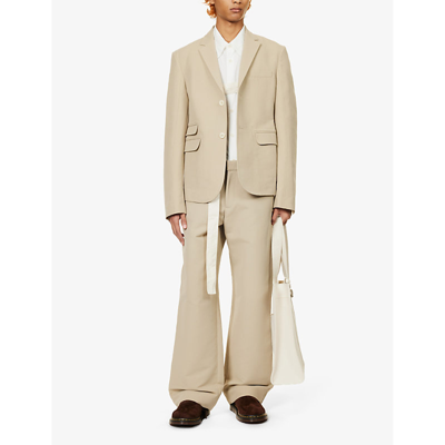 Shop Jacquemus Mens Beige La Veste Piccinni Regular-fit Cotton-blend Jacket