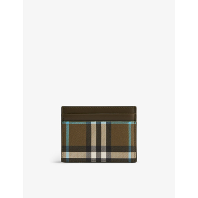 Burberry - Check Print and Leather Card Case