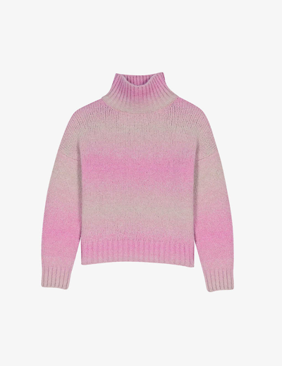 Shop Maje Womens Roses Megevy Gradient Knitted Jumper