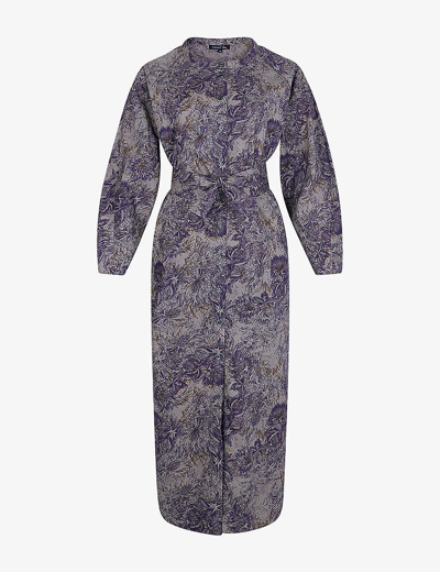 Soeur Womens Print Veena Floral-print Tie-waist Cotton Midi Dress In Print