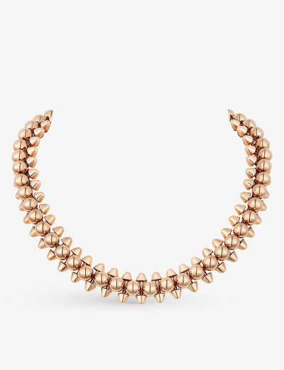 Shop Cartier Womens Rose Gold Clash De Supple Xl 18ct Rose-gold Necklace
