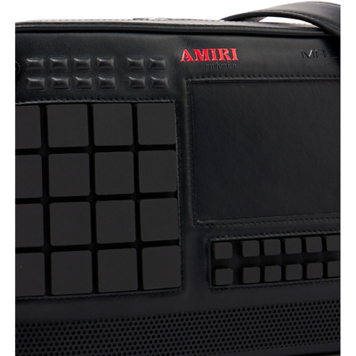Shop Amiri Black Drum Machine Leather Cross-body Bag