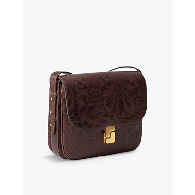 Soeur Womens Brown Belissima Maxi Leather Cross-body Bag In Brown
