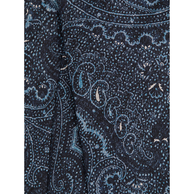 Shop Reiss Men's Indigo Lipari Paisley-print Silk Tie