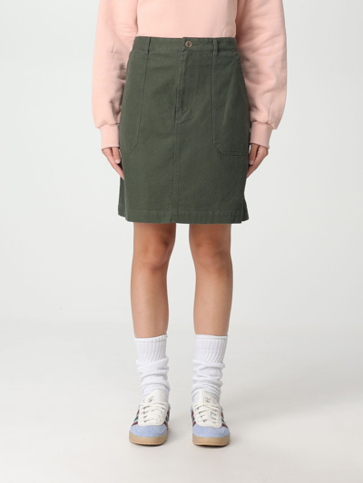 Shop Apc Skirt A.p.c. Woman Color Green