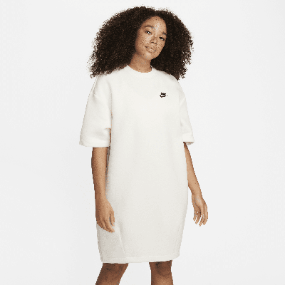 Shop Nike Women's  Sportswear Tech Fleece Oversized Dress In Brown