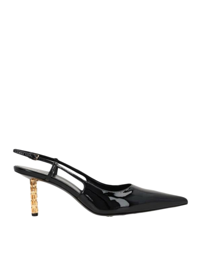 Shop Givenchy G Cube Slingback In Patent Leather In Black