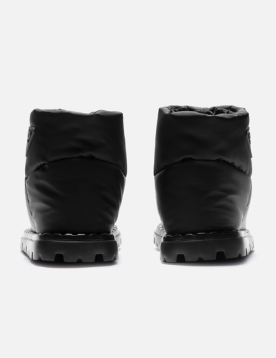 Shop Prada Nylon Boots In Black