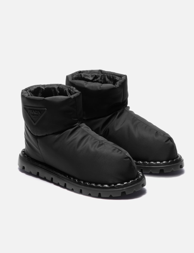 Shop Prada Nylon Boots In Black