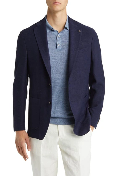 Shop Jack Victor Hampton Soft Constructed Stretch Wool Sport Coat In Blue