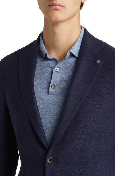 Shop Jack Victor Hampton Soft Constructed Stretch Wool Sport Coat In Blue