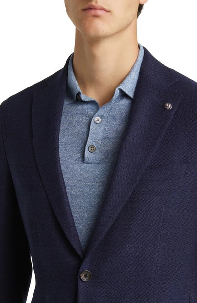 Jack Victor Hampton Soft Constructed Stretch Wool Sport Coat In Blue