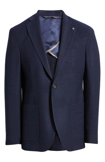 Shop Jack Victor Hampton Soft Constructed Stretch Wool Sport Coat In Blue