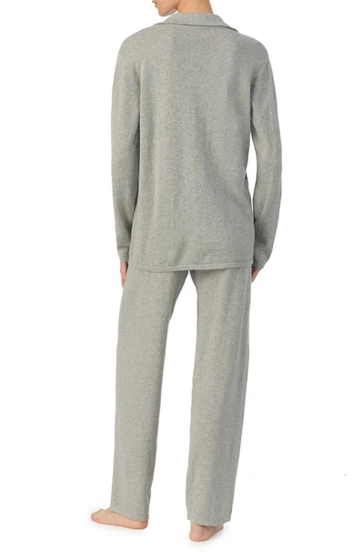 Shop Lauren Ralph Lauren Long Sleeve Cotton & Cashmere Knit Pajamas In Greyhthr