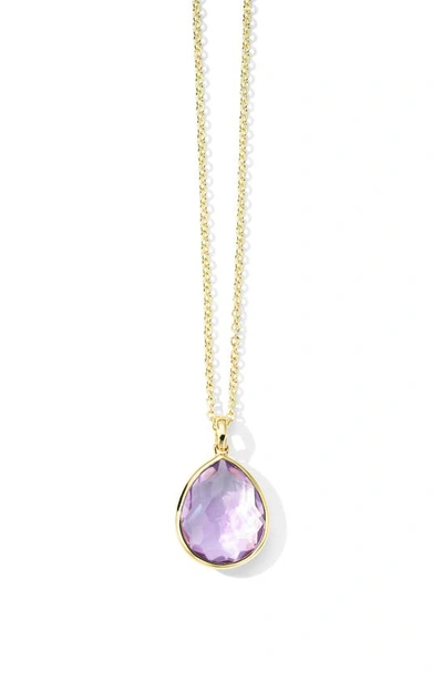 Shop Ippolita Rock Candy Teardrop Pendant Necklace In Gold