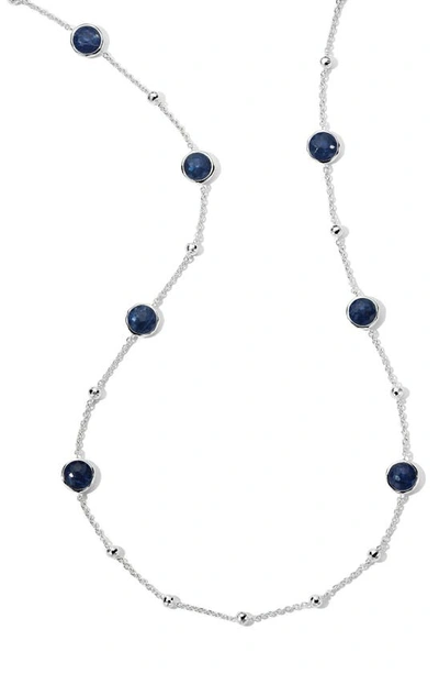 Shop Ippolita Lollipop® Ball & Stone Station Necklace In Silver