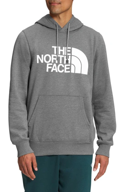 Shop The North Face Half Dome Graphic Pullover Hoodie In Medium Grey Heather/ White