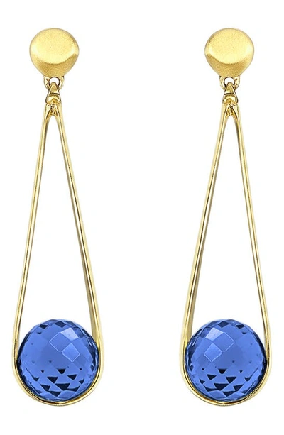 Shop Dean Davidson Mini Ipanema Drop Earrings In Midnight Blue/ Gold