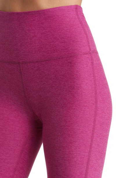 Shop Beyond Yoga Practice Space Dye High Waist Pants In Magenta Heather