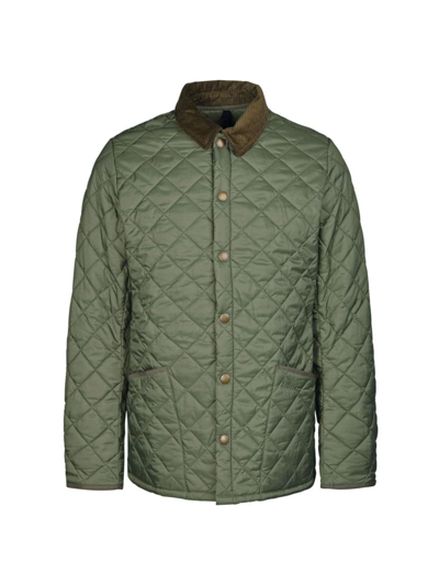 Shop Barbour Men's  Heritage Liddesdale Quilted Jacket In Light Moss