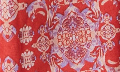 Free People Misty Mornings Nightgown In Red Combo