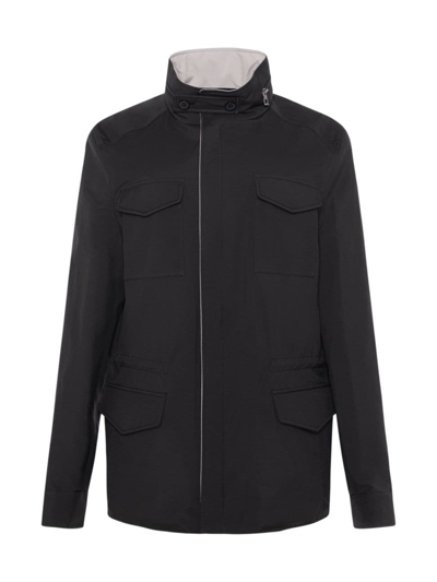 Shop Gorski Men's Reversible Jacket In Black Grey