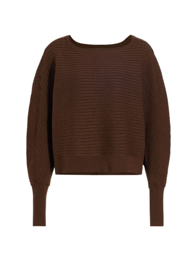 Shop Free People Women's Sublime Rib-knit Sweater In Chocolate Lava