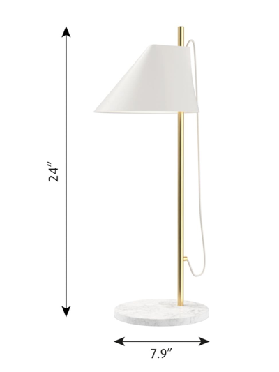 Shop Louis Poulsen Yuh Table Lamp In Brass White