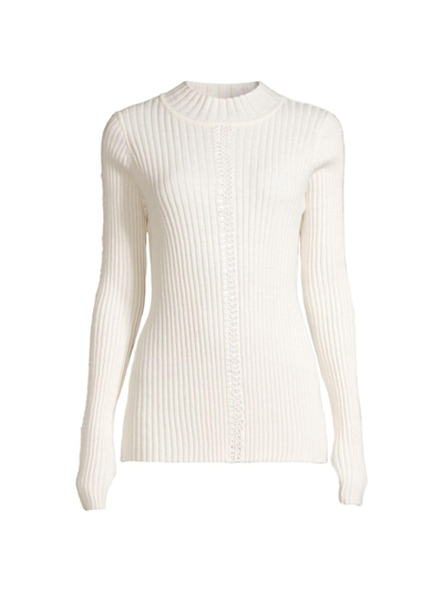 Shop Capsule 121 Women's Composite Cotton-blend Sweater In Starch
