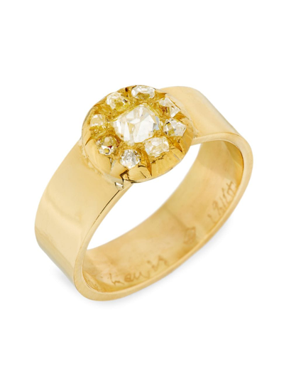Shop Renee Lewis Women's 18k Yellow Gold & 1.15 Tcw Diamond Cluster Ring In Yellowgold