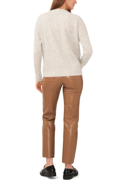 Vince Camuto Star Crewneck Sweater In Silver Hthr