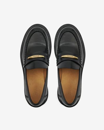 Shop Isabel Marant Frezza Leather Loafers In Black