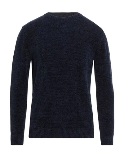 Luca Bertelli Man Sweater Navy Size S Acrylic, Viscose In Blue
