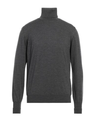 Alpha Studio Man Turtleneck Lead Size 46 Merino Wool In Grey
