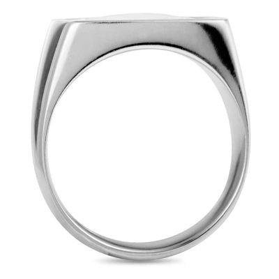 Shop Georg Jensen Smithy Signet Silver Band Ring In Multi-color