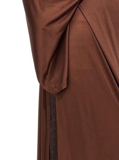 Shop Atlein Draped Dress Dresses Brown