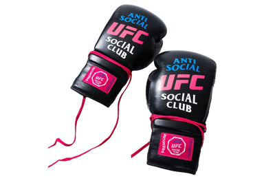 Pre-owned Anti Social Social Club X Ufc Dyaco Boxing Gloves Black