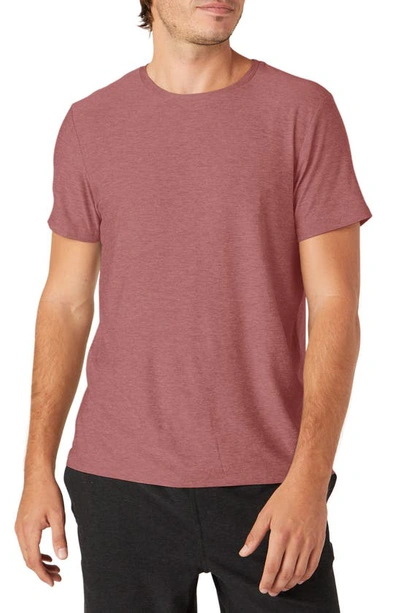 Shop Beyond Yoga Featherweight Always Beyond Performance T-shirt In Smoked Rose Heather
