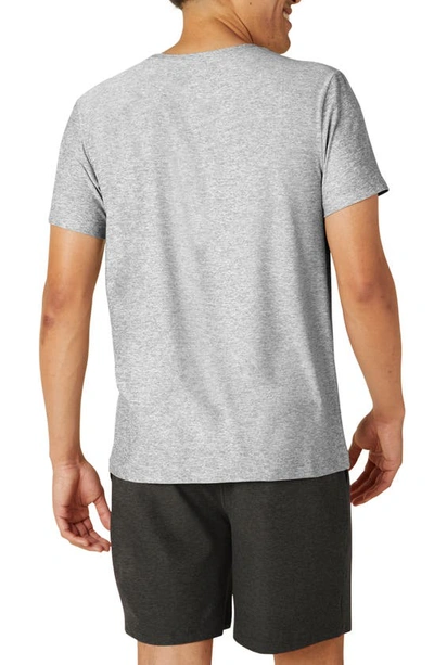 Shop Beyond Yoga Featherweight Always Beyond Performance T-shirt In Silver Mist