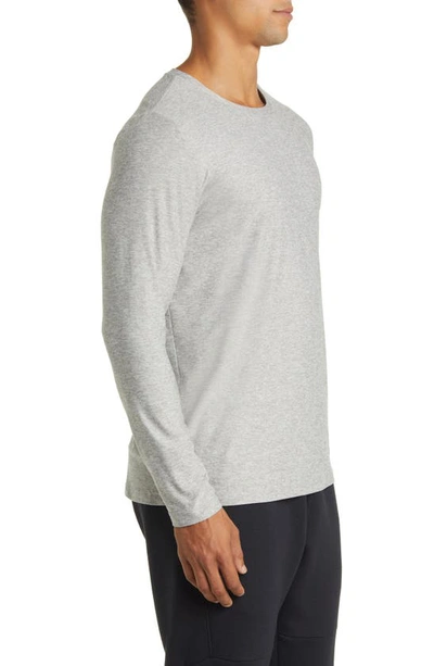 Shop Beyond Yoga Featherweight Always Beyond Long Sleeve Performance T-shirt In Silver Mist