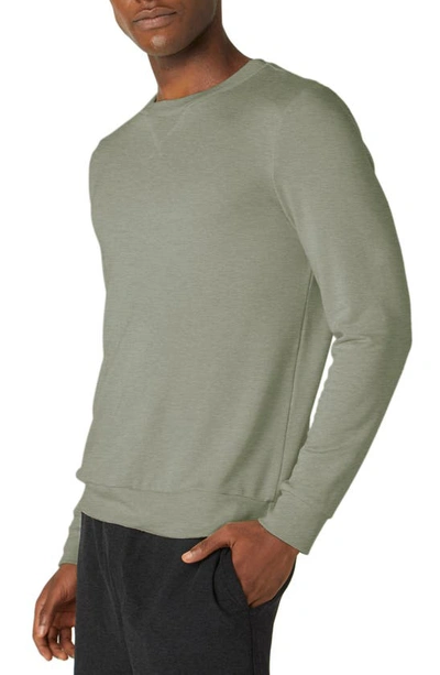 Shop Beyond Yoga Always Beyond Crewneck Sweatshirt In Grey Sage