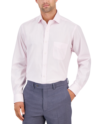 Shop Club Room Men's Regular-fit Solid Dress Shirt, Created For Macy's In Parfait Pink